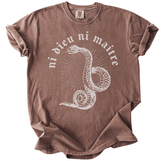 Ni Dieu Ni Maitre Snake Tee - The Rogue Petal Co. - T-Shirt