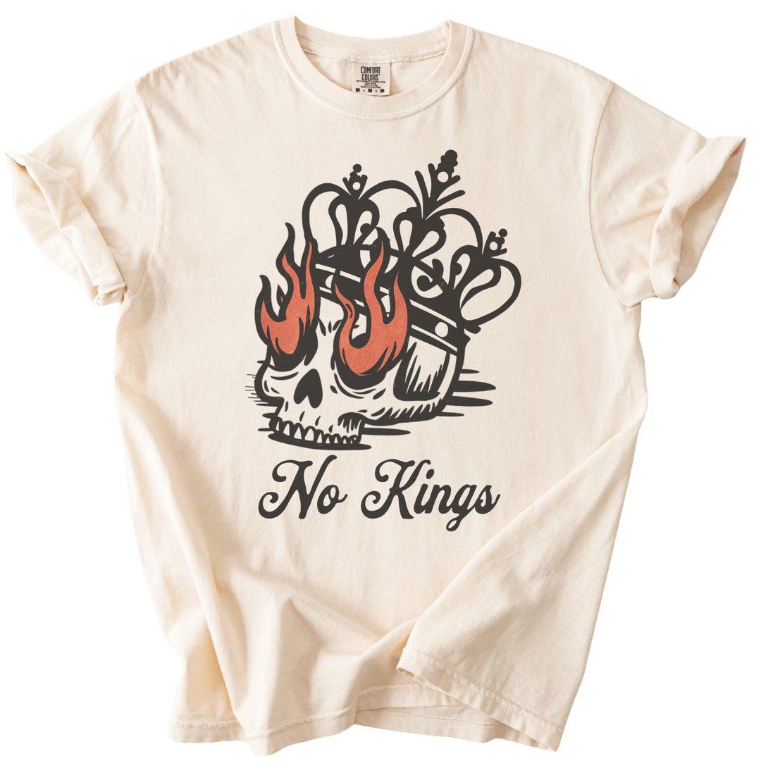 No Kings Skull Tee - The Rogue Petal Co. - T-Shirt