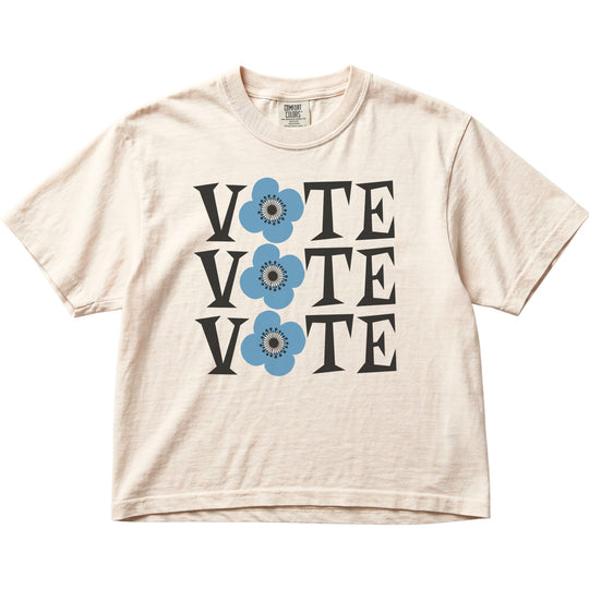Retro Vote Blue Flower Women&
