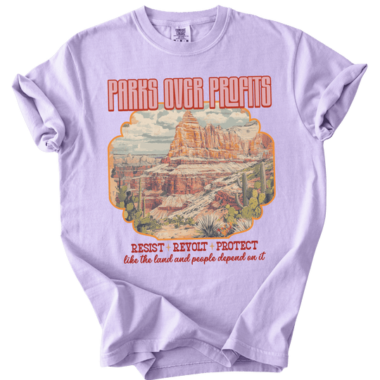 Parks Over Profits Resist Revolt Protect Tee - The Rogue Petal Co. - T-Shirt