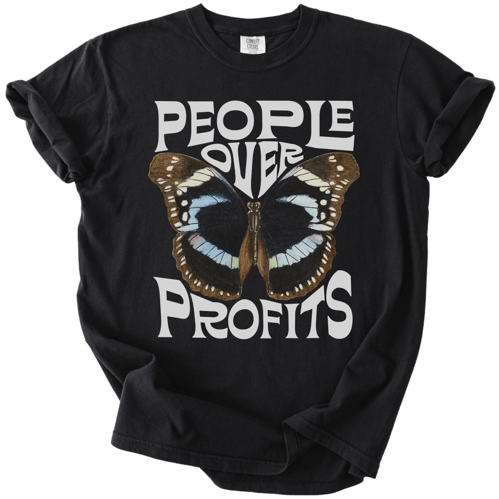 People Over Profits Butterfly Tee - The Rogue Petal Co. - T-Shirt