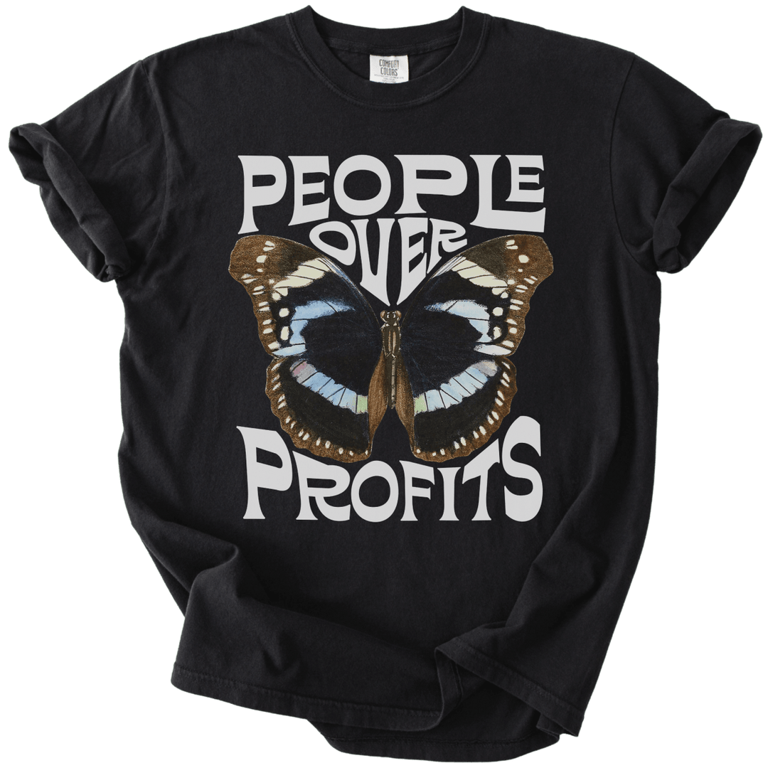 People Over Profits Butterfly Tee - The Rogue Petal Co. - T-Shirt