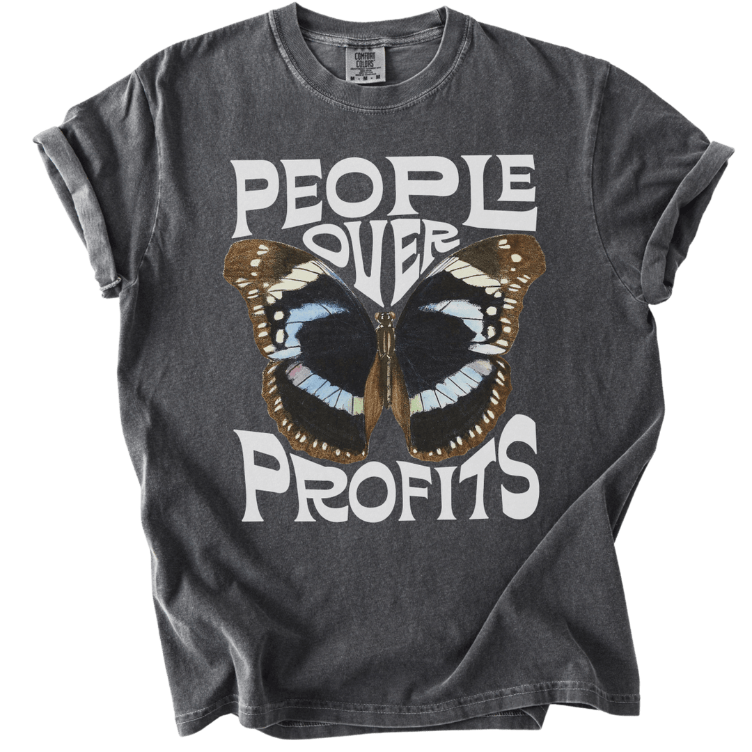 People Over Profits Butterfly Tee - The Rogue Petal Co. - T-Shirt