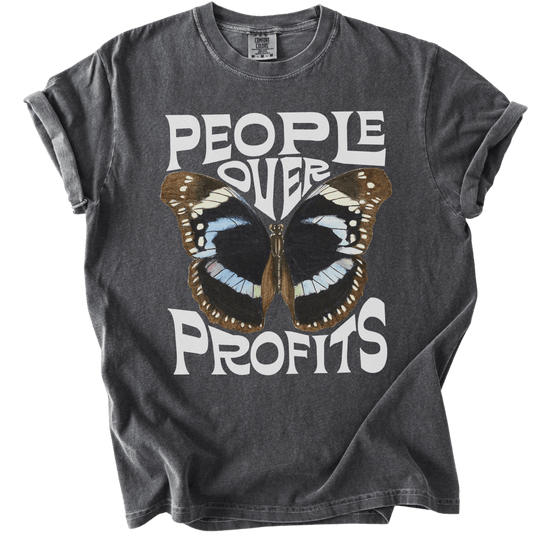 People Over Profits Butterfly Tee - The Rogue Petal Co. - T-Shirt