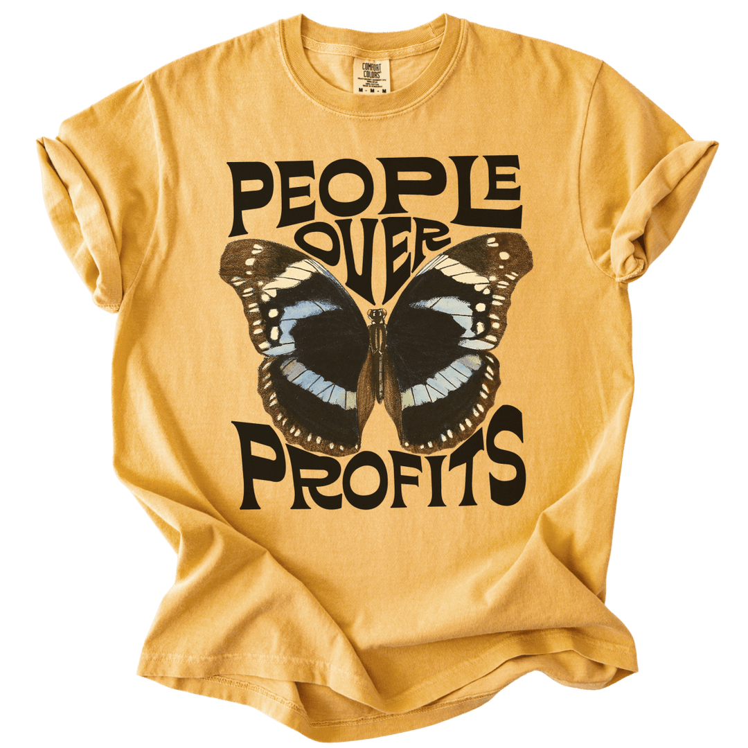 People Over Profits Butterfly Tee - The Rogue Petal Co. - T-Shirt