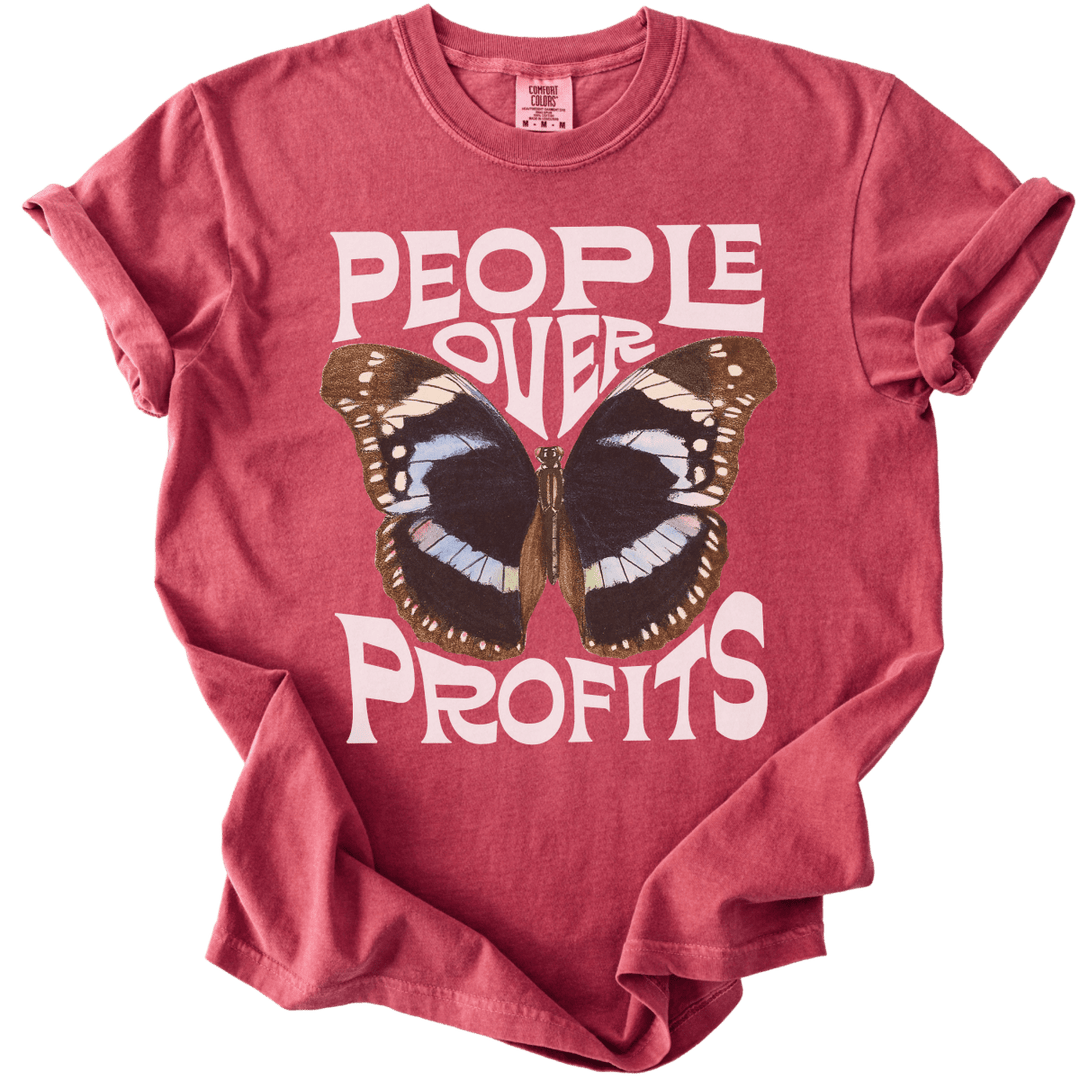 People Over Profits Butterfly Tee - The Rogue Petal Co. - T-Shirt