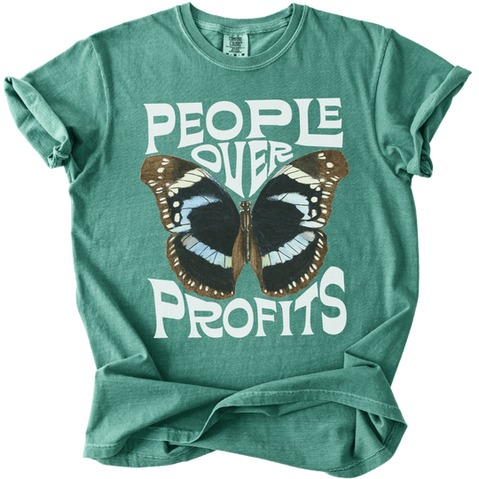 People Over Profits Butterfly Tee - The Rogue Petal Co. - T-Shirt