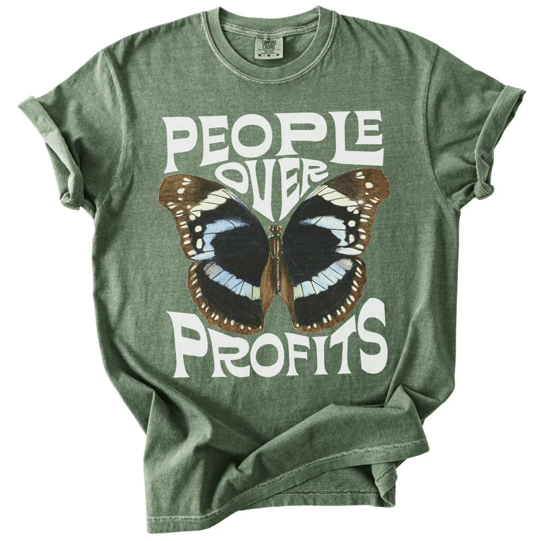 People Over Profits Butterfly Tee - The Rogue Petal Co. - T-Shirt