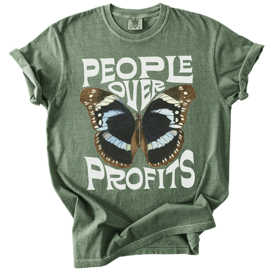 People Over Profits Butterfly Tee - The Rogue Petal Co. - T-Shirt