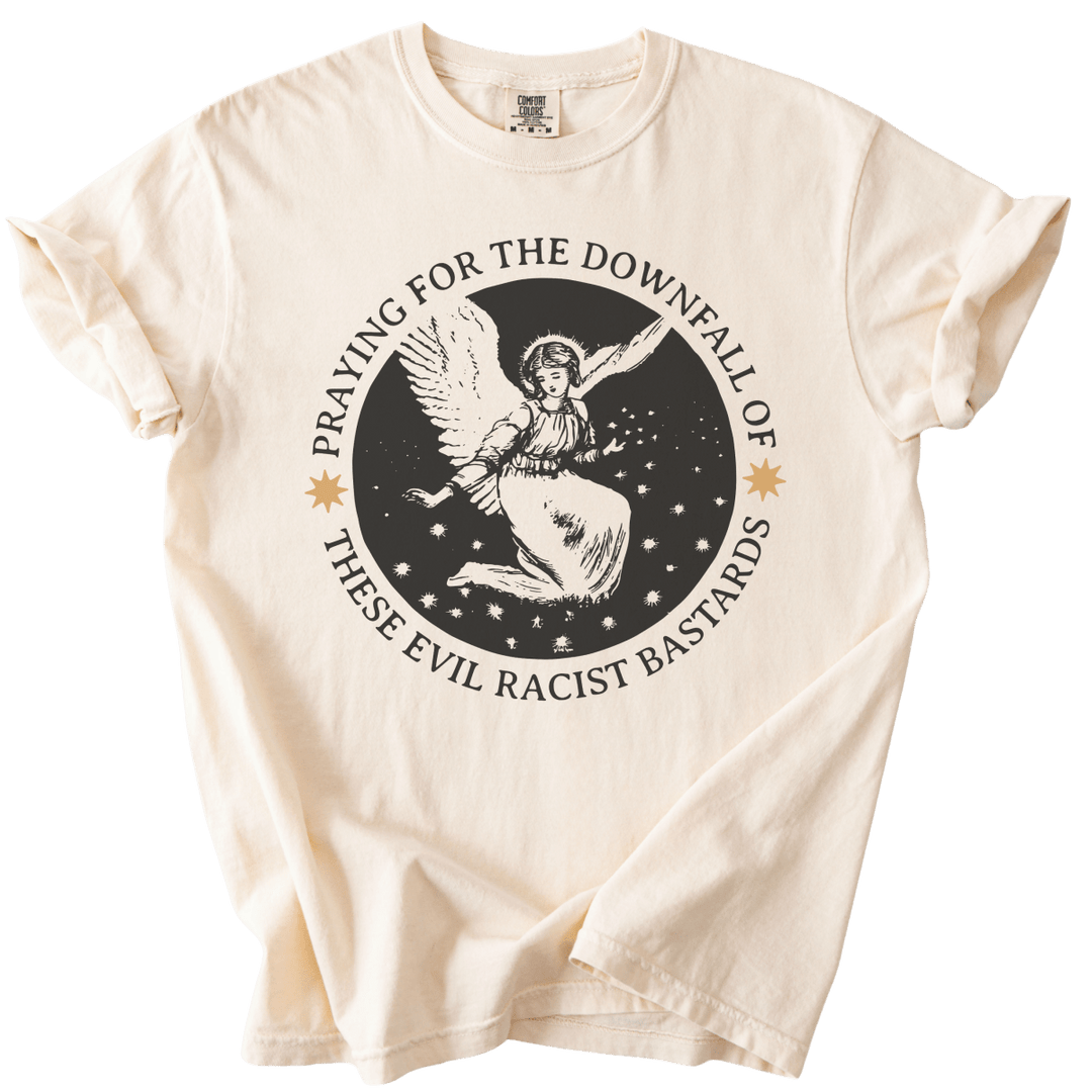 Praying for The Downfall Angel Tee - The Rogue Petal Co. - T-Shirt