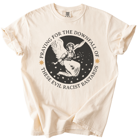 Praying for The Downfall Angel Tee - The Rogue Petal Co. - T-Shirt