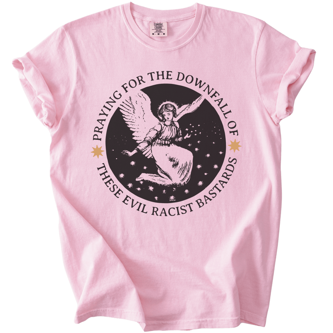Praying for The Downfall Angel Tee - The Rogue Petal Co. - T-Shirt