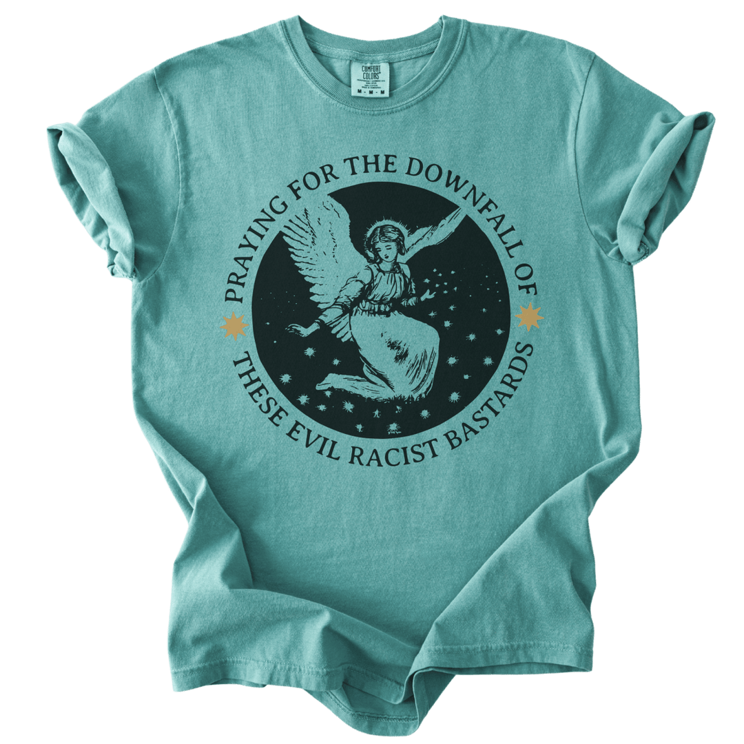 Praying for The Downfall Angel Tee - The Rogue Petal Co. - T-Shirt