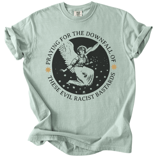 Praying for The Downfall Angel Tee - The Rogue Petal Co. - T-Shirt