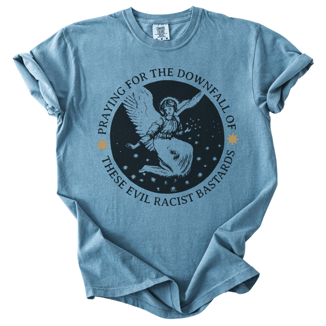 Praying for The Downfall Angel Tee - The Rogue Petal Co. - T-Shirt