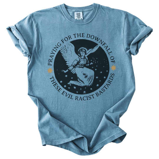 Praying for The Downfall Angel Tee - The Rogue Petal Co. - T-Shirt