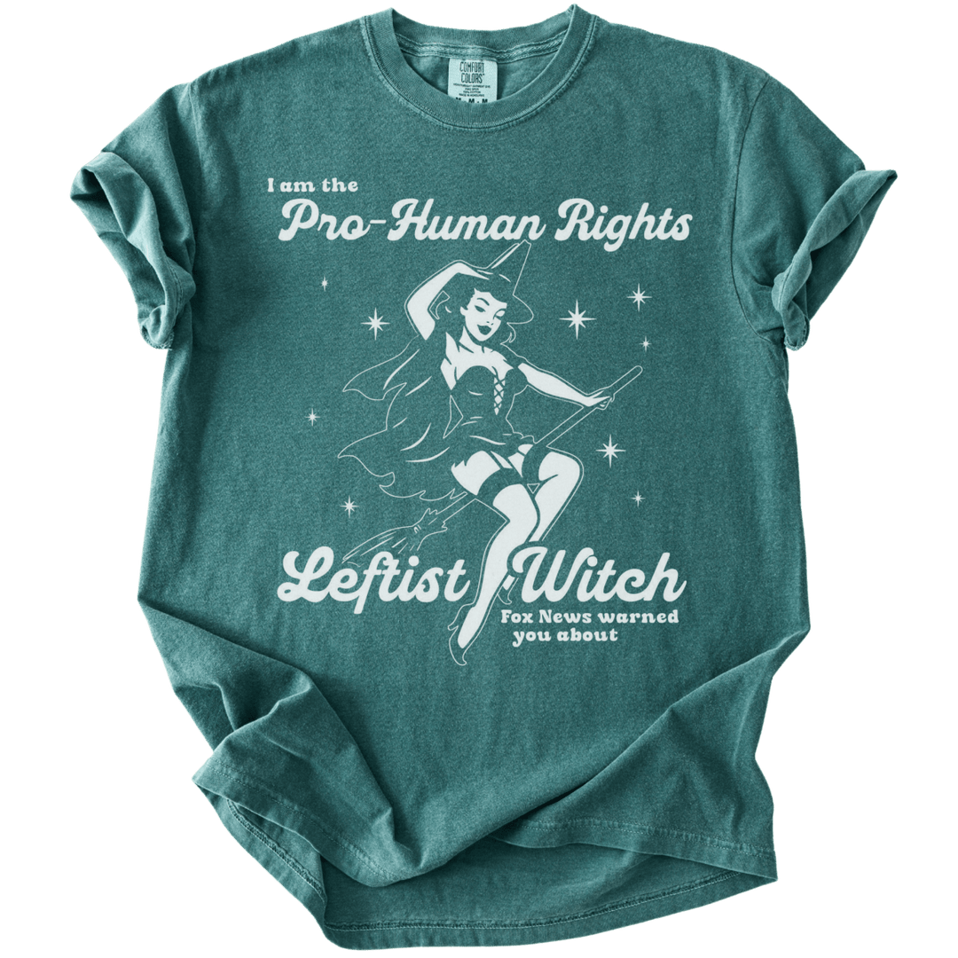 Pro-Human Rights Leftist Witch Tee - The Rogue Petal Co. - T-Shirt
