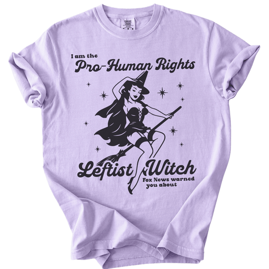 Pro-Human Rights Leftist Witch Tee - The Rogue Petal Co. - T-Shirt