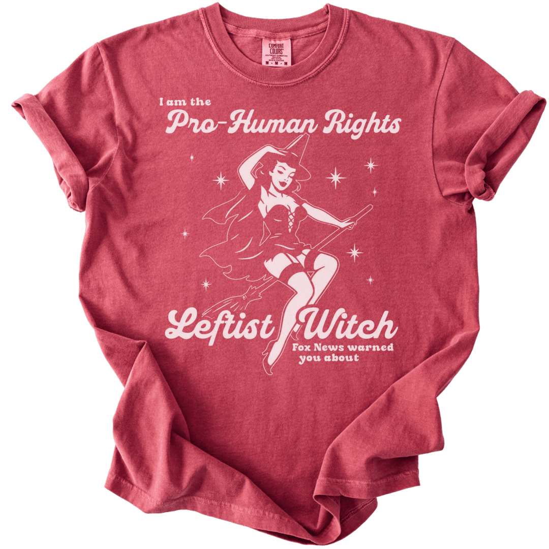 Pro-Human Rights Leftist Witch Tee - The Rogue Petal Co. - T-Shirt