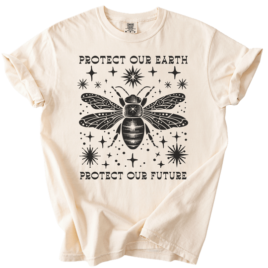 Protect Our Earth Protect Our Future Bee Tee - The Rogue Petal Co. - T-Shirt