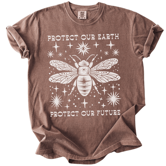 Protect Our Earth Protect Our Future Bee Tee - The Rogue Petal Co. - T-Shirt