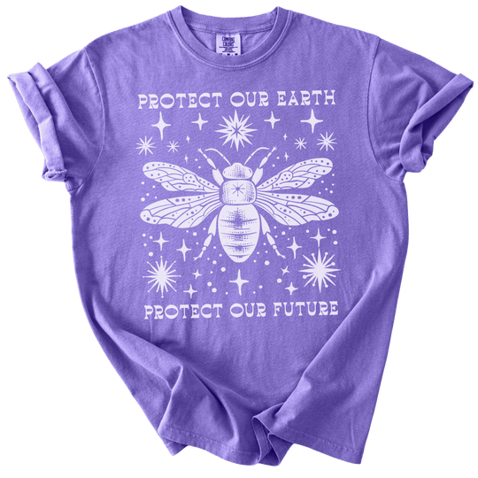Protect Our Earth Protect Our Future Bee Tee - The Rogue Petal Co. - T-Shirt