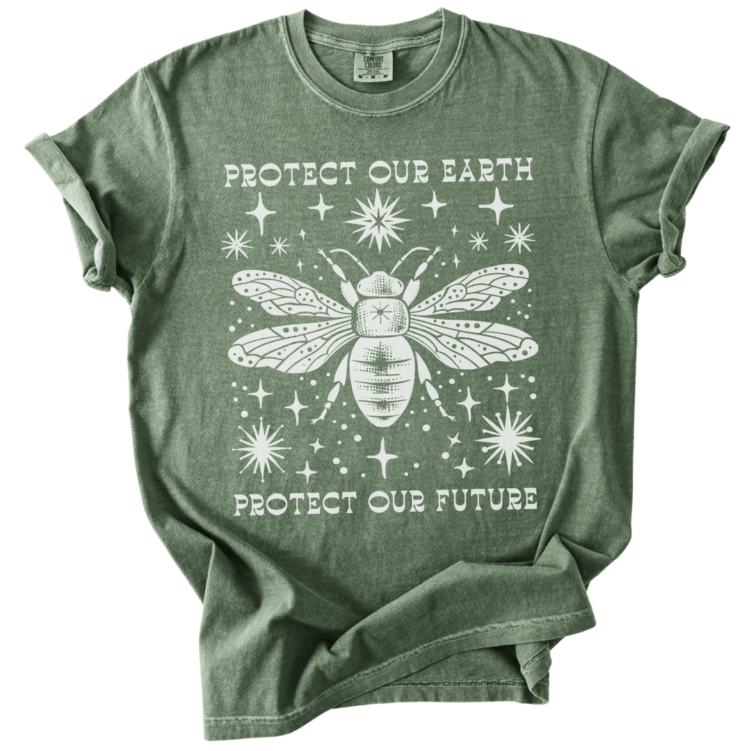 Protect Our Earth Protect Our Future Bee Tee - The Rogue Petal Co. - T-Shirt