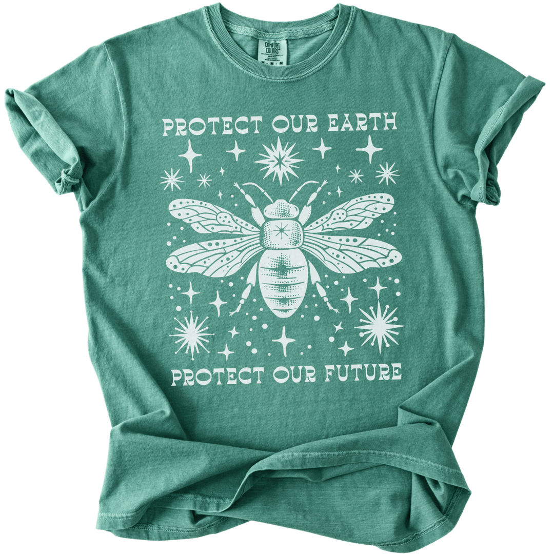 Protect Our Earth Protect Our Future Bee Tee - The Rogue Petal Co. - T-Shirt