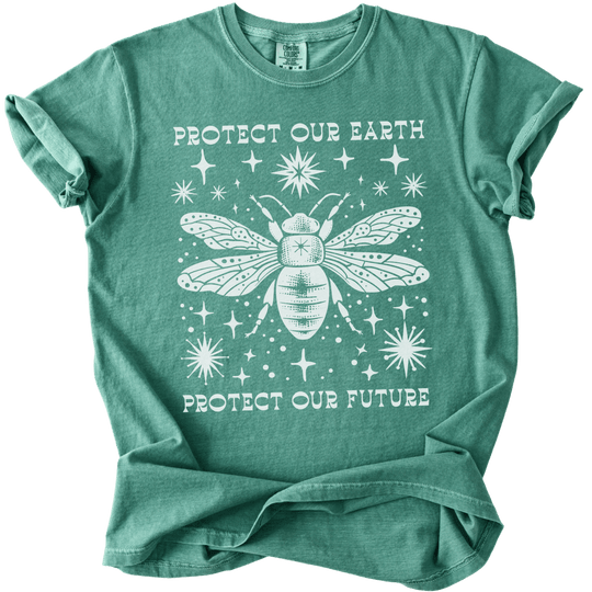 Protect Our Earth Protect Our Future Bee Tee - The Rogue Petal Co. - T-Shirt