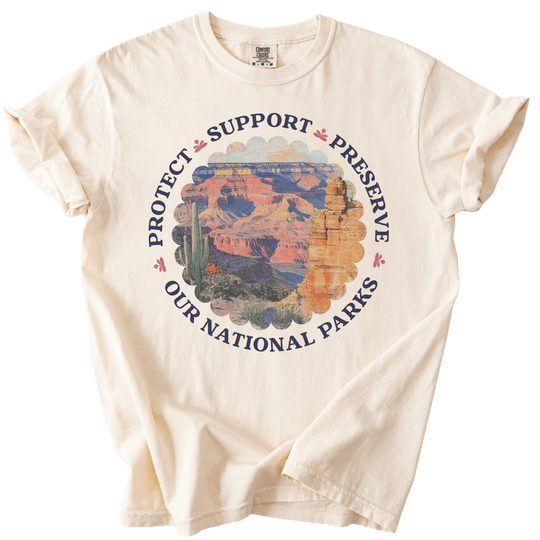 Protect Support Preserve Our National Parks Tee - The Rogue Petal Co. - T-Shirt