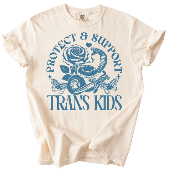 Protect &amp; Support Trans Kids Tee - The Rogue Petal Co. - T-Shirt