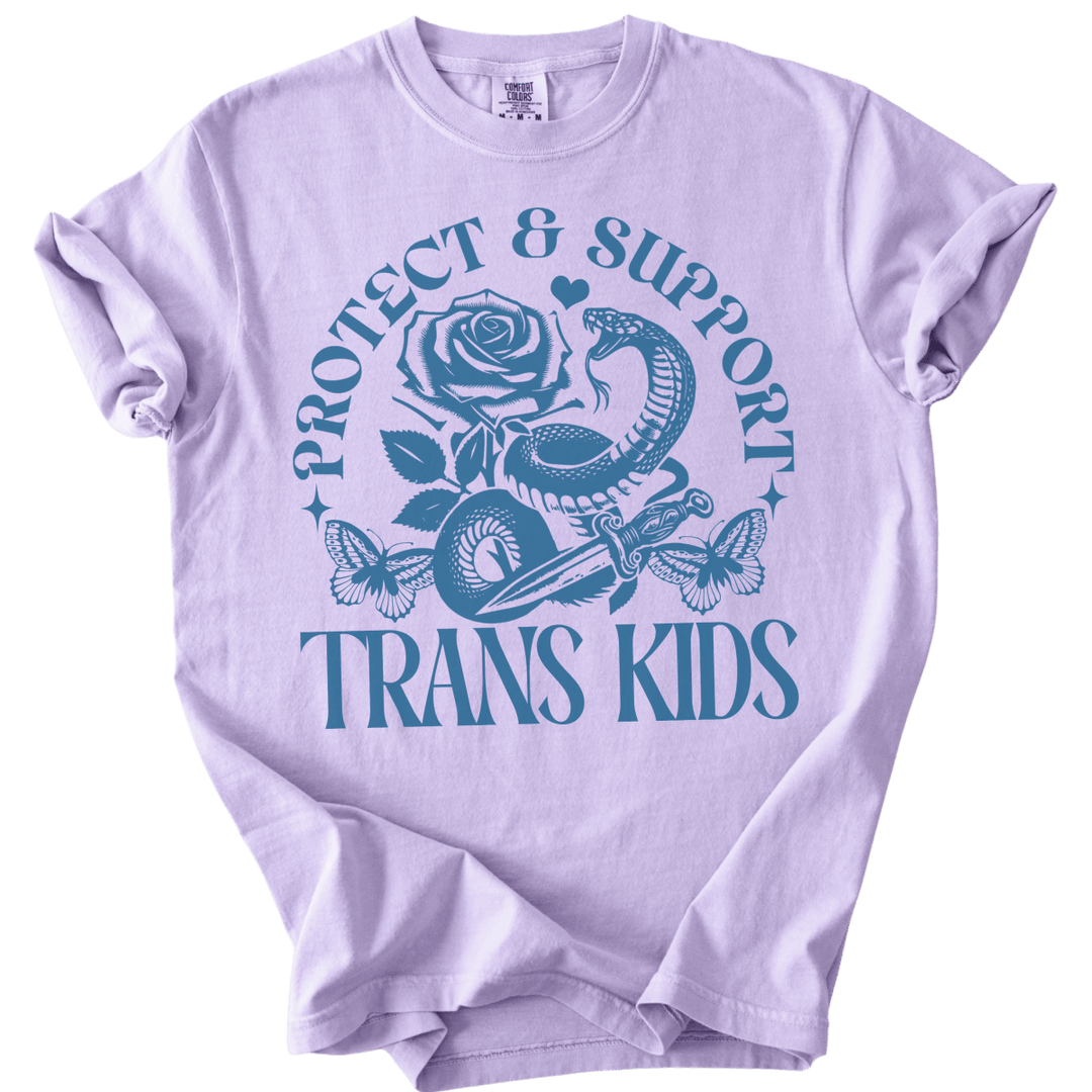 Protect & Support Trans Kids Tee - The Rogue Petal Co. - T-Shirt