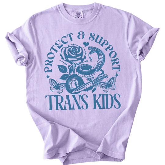 Protect &amp; Support Trans Kids Tee - The Rogue Petal Co. - T-Shirt