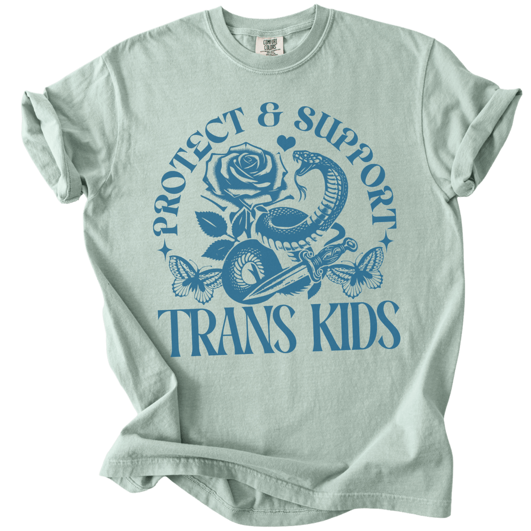 Protect &amp; Support Trans Kids Tee - The Rogue Petal Co. - T-Shirt