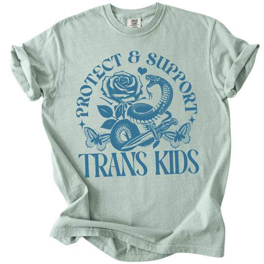 Protect &amp; Support Trans Kids Tee - The Rogue Petal Co. - T-Shirt