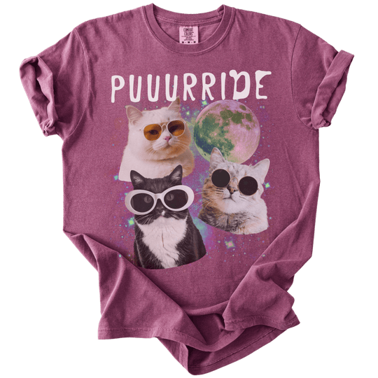 Puuurride Cats in Space Tee - The Rogue Petal Co. - T-Shirt