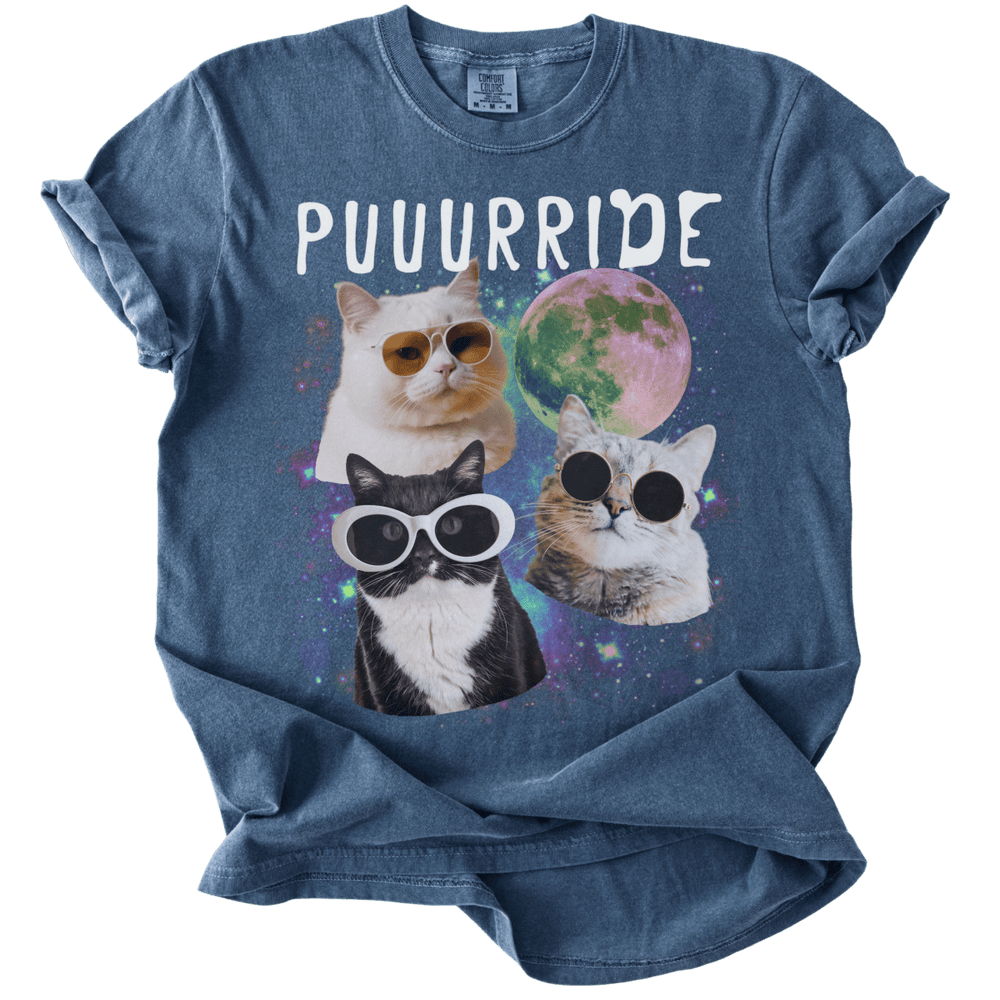 Puuurride Cats in Space Tee - The Rogue Petal Co. - T-Shirt