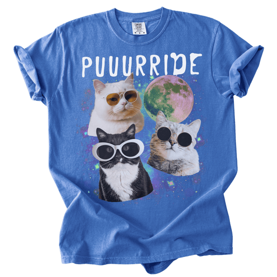 Puuurride Cats in Space Tee - The Rogue Petal Co. - T-Shirt