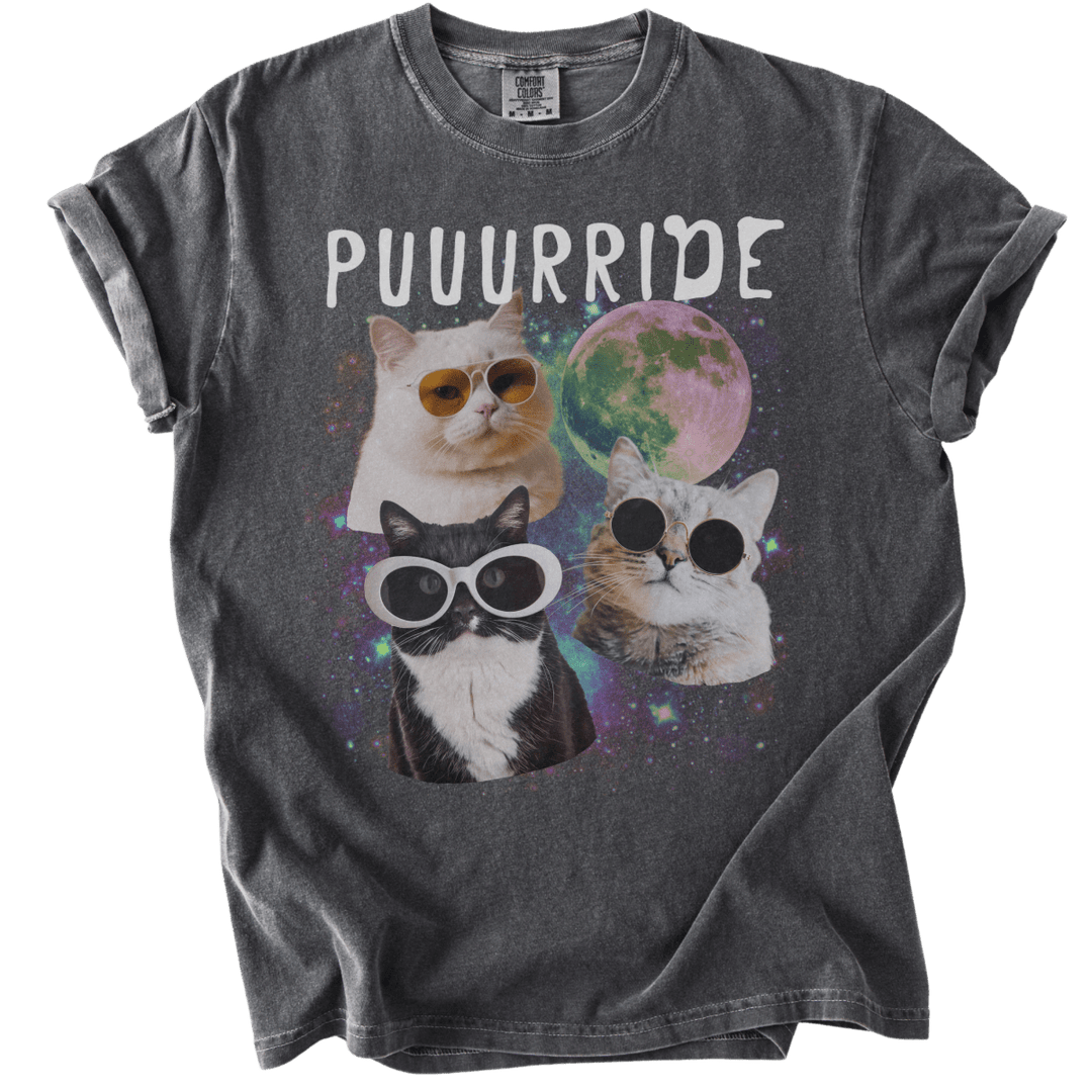 Puuurride Cats in Space Tee - The Rogue Petal Co. - T-Shirt