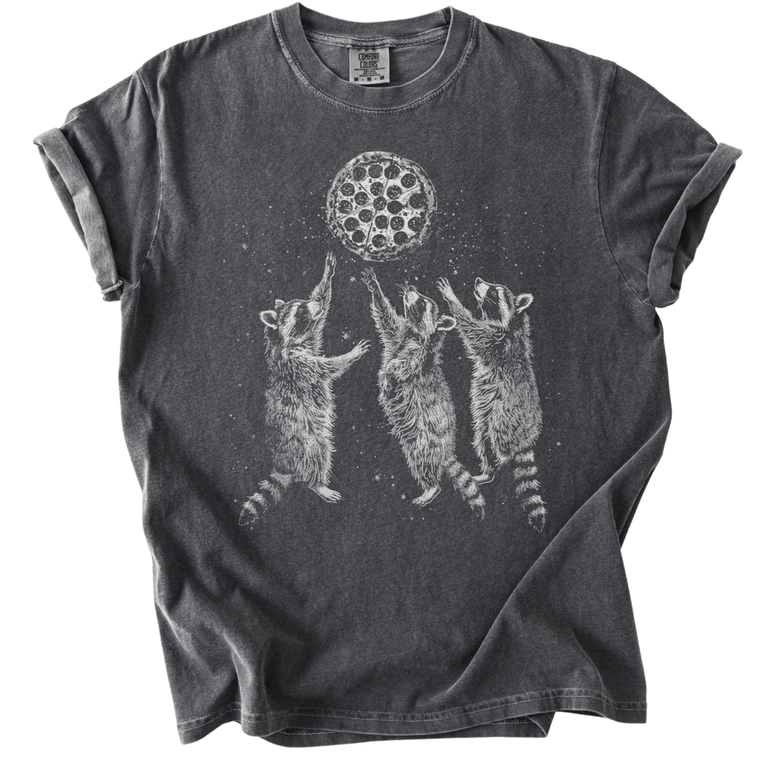 Raccoons &amp; A Pizza Moon Tee - The Rogue Petal Co. - T-Shirt