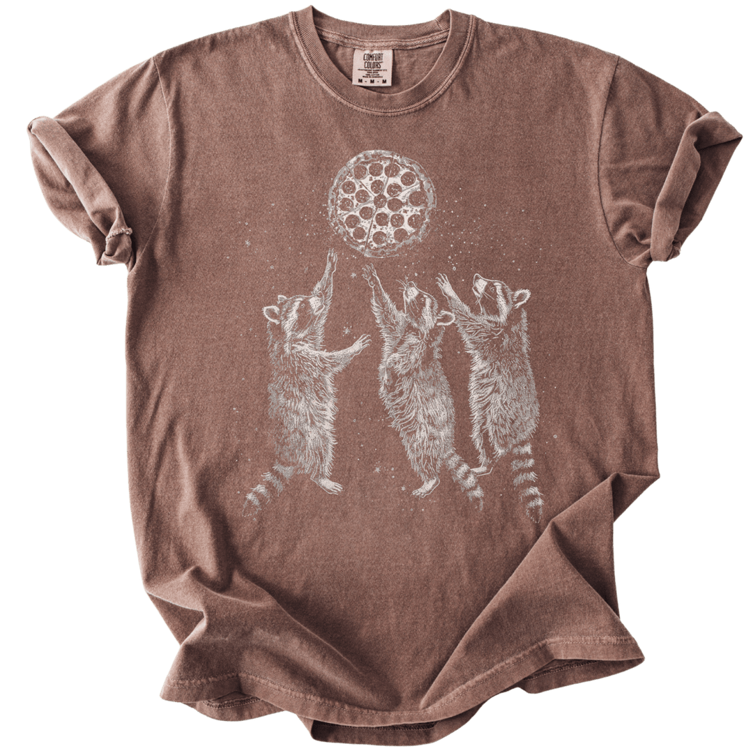 Raccoons &amp; A Pizza Moon Tee - The Rogue Petal Co. - T-Shirt
