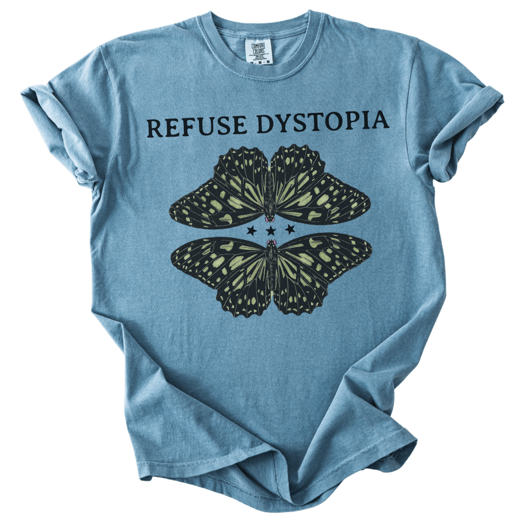 Refuse Dystopia Butterfly Tee - The Rogue Petal Co. - T-Shirt