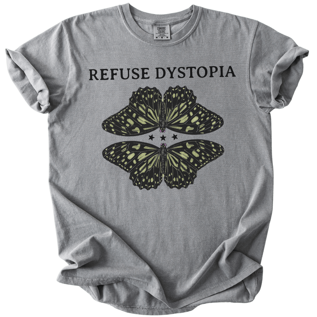 Refuse Dystopia Butterfly Tee - The Rogue Petal Co. - T-Shirt