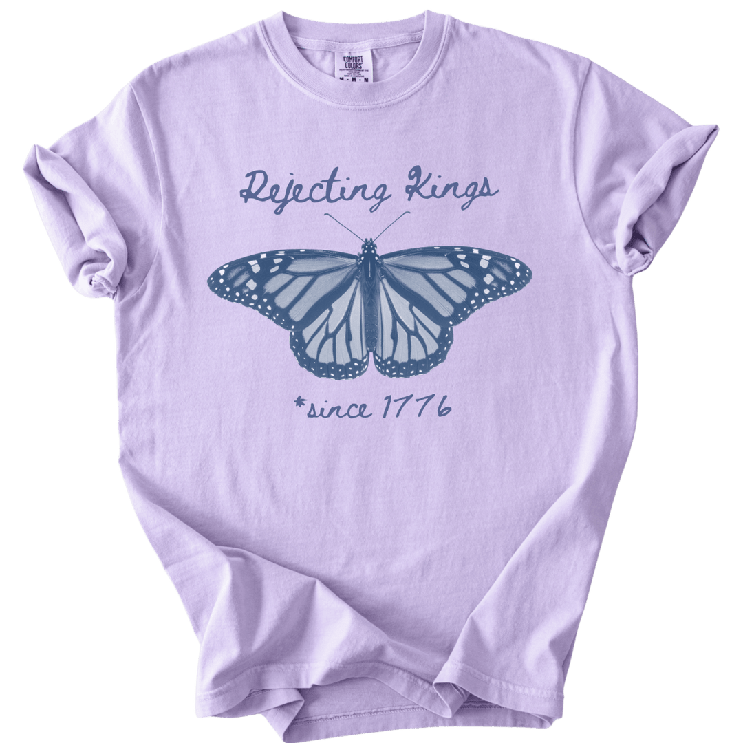 Rejecting Kings Since 1776 Butterfly Tee - The Rogue Petal Co. - T-Shirt