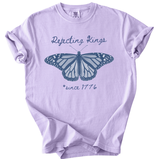Rejecting Kings Since 1776 Butterfly Tee - The Rogue Petal Co. - T-Shirt