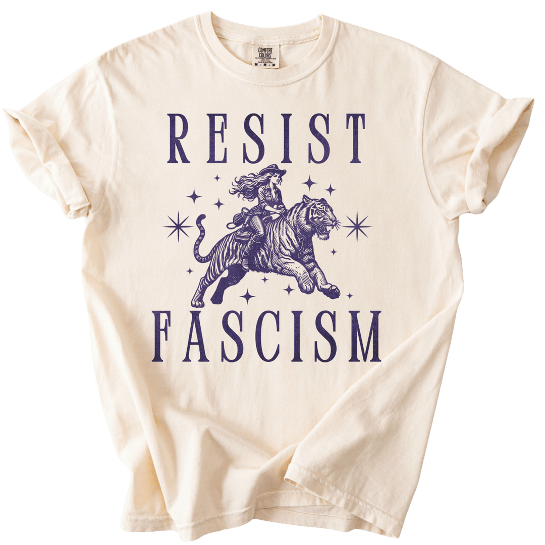 Resist Fascism Cowgirl Tee - The Rogue Petal Co. - T-Shirt