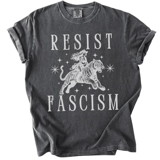 Resist Fascism Cowgirl Tee - The Rogue Petal Co. - T-Shirt