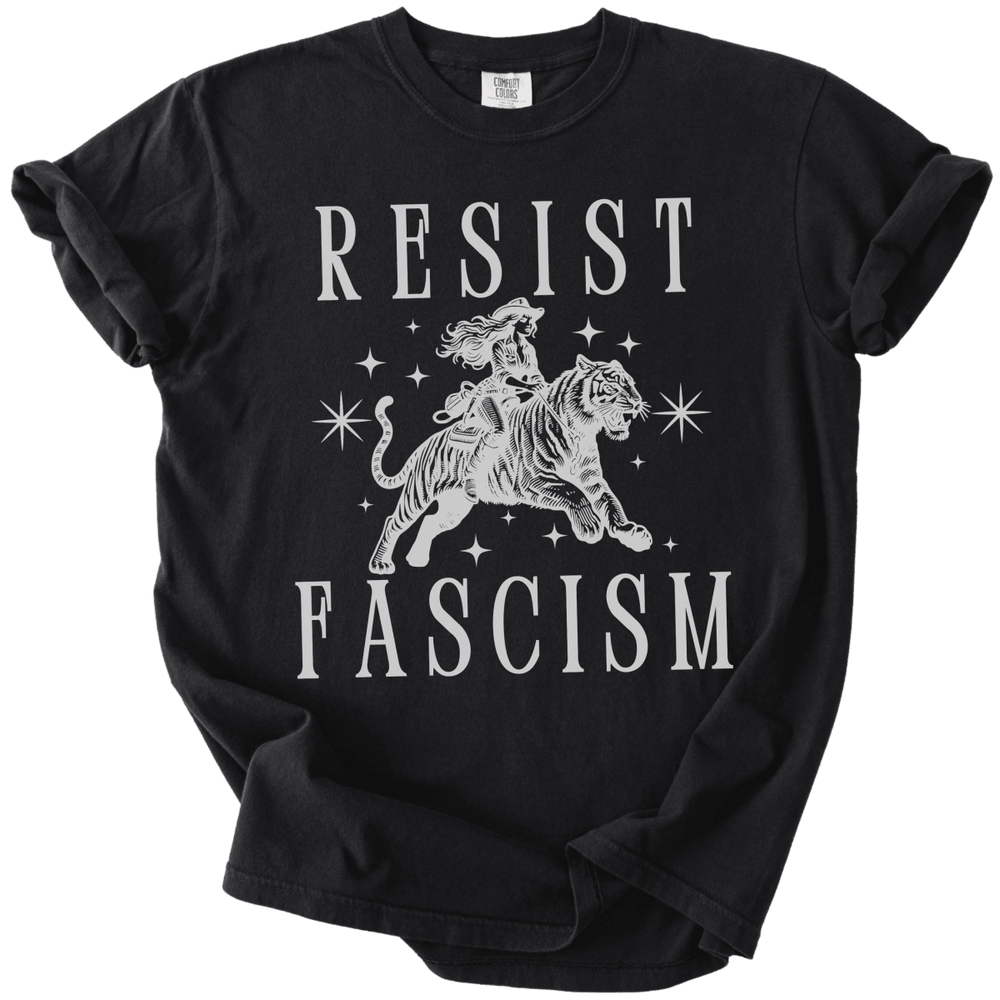Resist Fascism Cowgirl Tee - The Rogue Petal Co. - T-Shirt