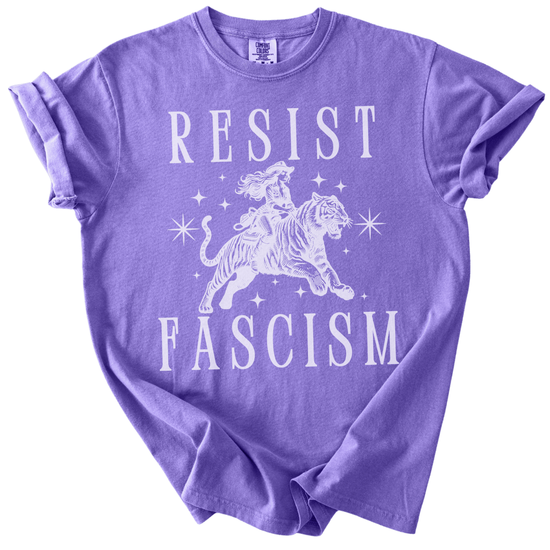Resist Fascism Cowgirl Tee - The Rogue Petal Co. - T-Shirt