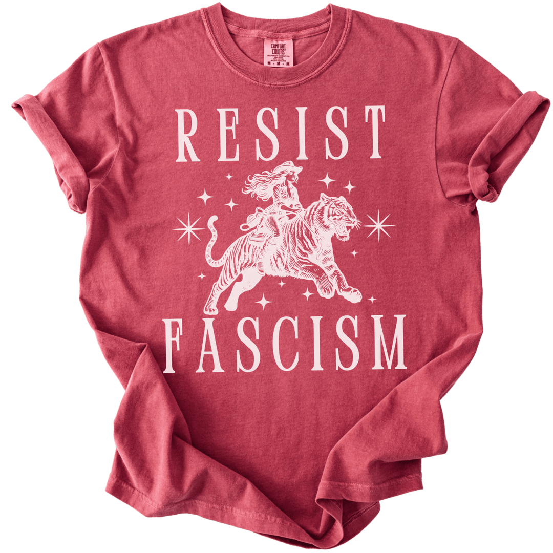 Resist Fascism Cowgirl Tee - The Rogue Petal Co. - T-Shirt